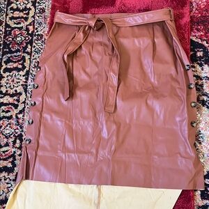 Brown Button-Down Women's Skirt